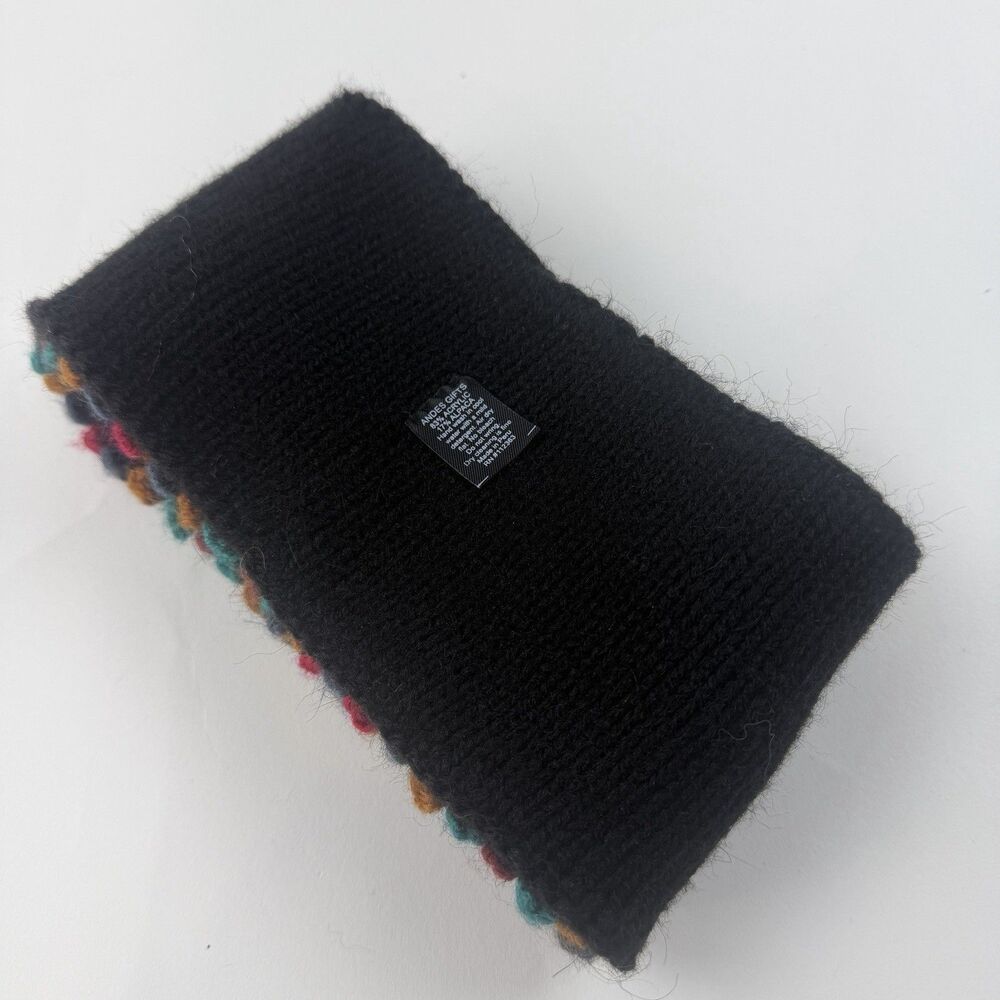 Andes Gifts Alpaca Blend Stretch Knit Head Band OS Ski Multicolor Textured Peru - Picture 3 of 6